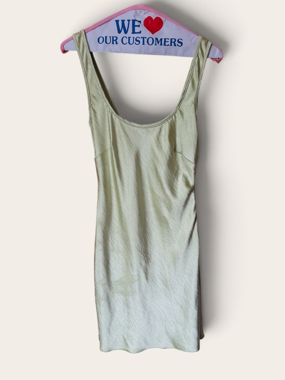 Oh Polly Cream Scoop Neck Mini Dress